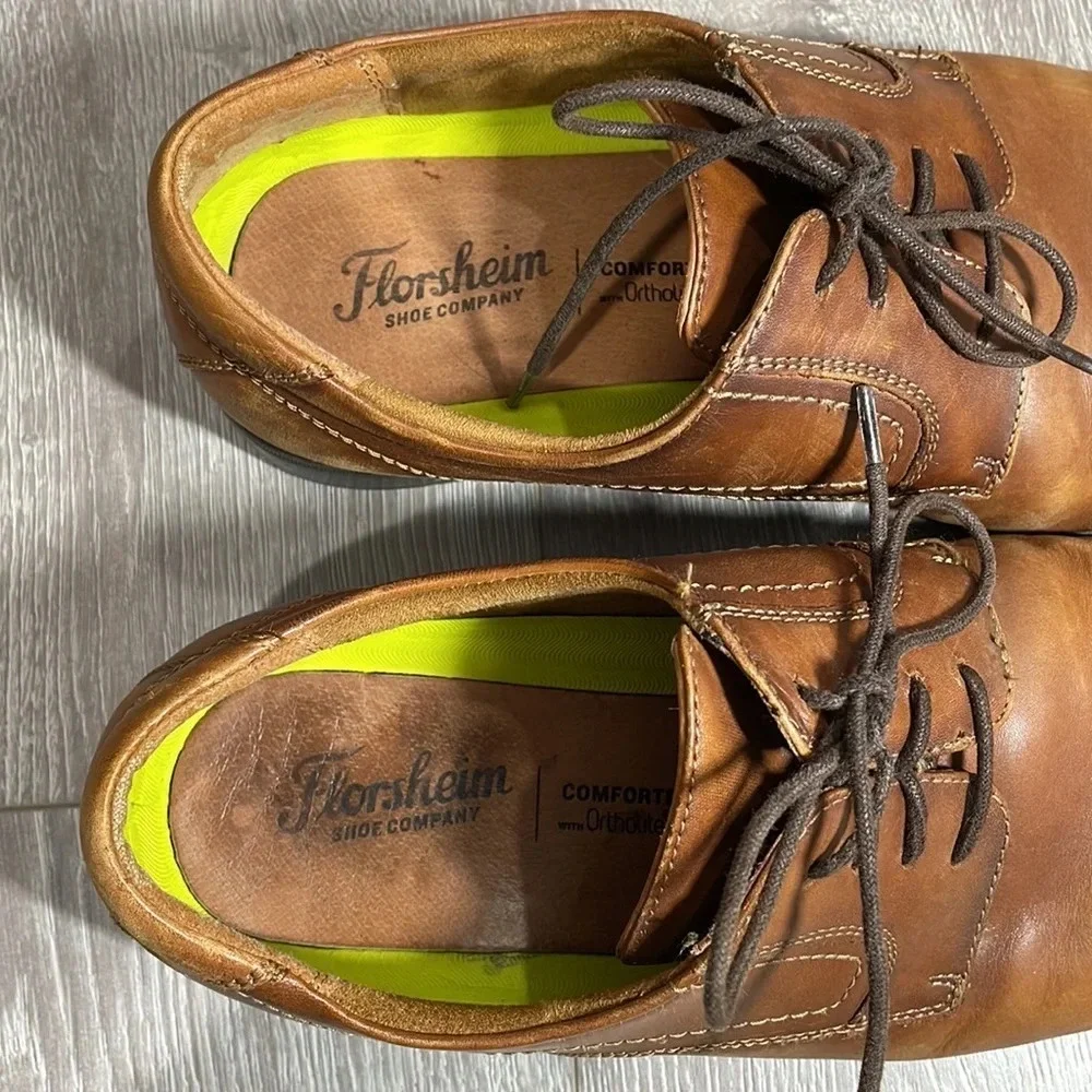 Florsheim Finance Cap Toe Oxfords Cognac 10D